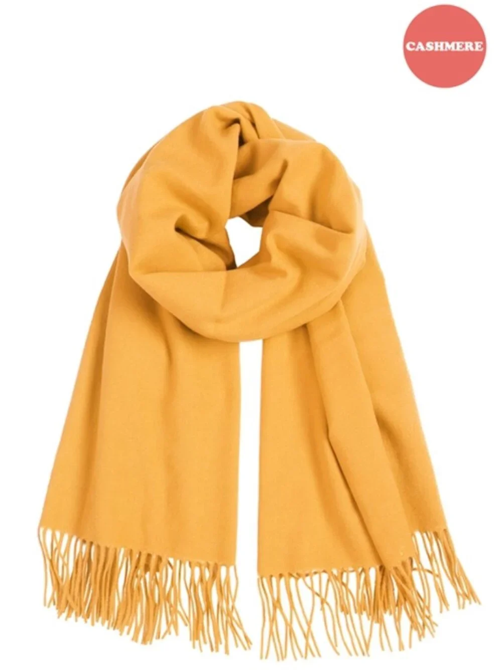 Cashmere scarf yellow new